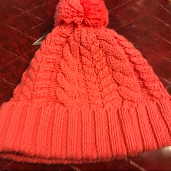 Smartwool Women's Isto Retro Beanie Merino Wool PomPom Tangarine - Picture 3 of 7